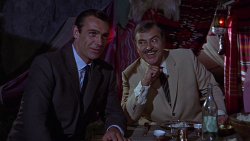 Sean Connery and Pedro Armendáriz in From Russia with Love (1963)