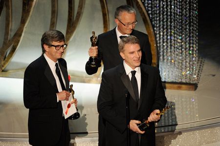 Rick Carter, Kim Sinclair, and Robert Stromberg at an event for The 82nd Annual Academy Awards (2010)