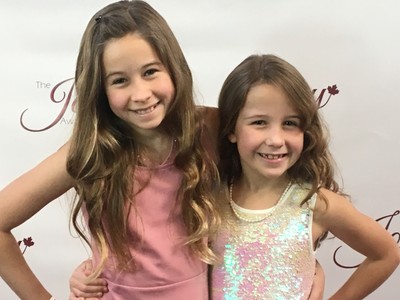 Islie Hirvonen (left) and Madeline Hirvonen (right) at the Vancouver Joey Awards 2018