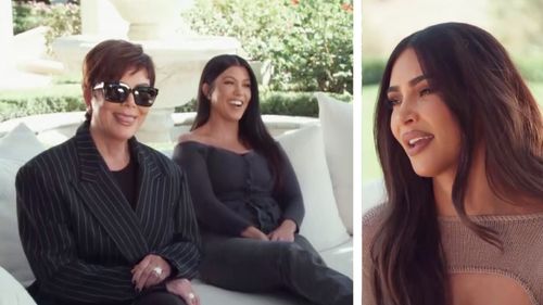Kris Jenner, Kourtney Kardashian, and Kim Kardashian in For Real: The Story of Reality TV (2021)