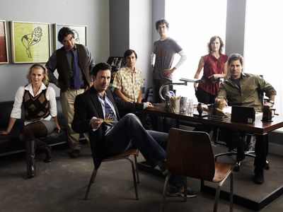 Griffin Dunne, Eric McCormack, Monica Potter, Geoffrey Arend, Tom Cavanagh, Mike Damus, and Sarah Clarke in Trust Me (20