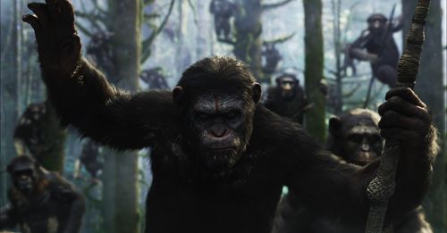 Andy Serkis, Terry Notary, and Larramie Doc Shaw in Dawn of the Planet of the Apes (2014)