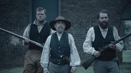 Jackie Earle Haley and Ryan Mulkay in The Birth of a Nation (2016)