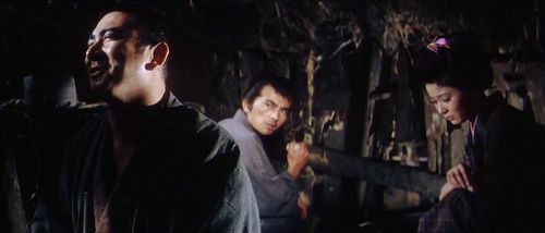 Shintarô Katsu, Jôtarô Senba, and Eiko Takashiro in Adventures of Zatoichi (1964)