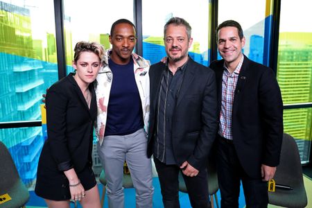 Kristen Stewart, Anthony Mackie, Dave Karger, and Benedict Andrews at an event for Seberg (2019)