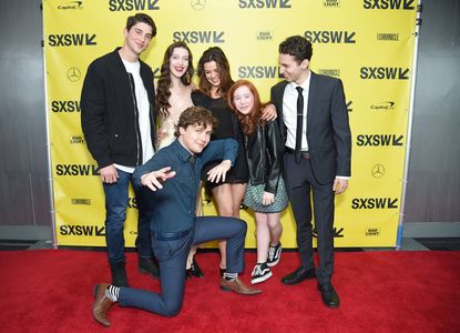 Logan Miller, Danielle Campbell, Daniel Rashid, Gage Banister, Isabelle Phillips, and Emerson Tate Alexander at an event
