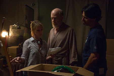 Michelle Schumacher, J.K. Simmons and Pietro Villani on the set of I'M NOT HERE