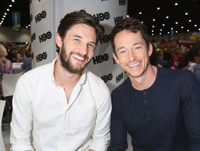 Simon Quarterman and Ben Barnes at an event for Westworld (2016)