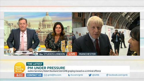 Piers Morgan, Susanna Reid, Boris Johnson, and Ranvir Singh in Good Morning Britain: Episode dated 1 October 2019 (2019)