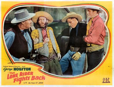 Frank Hagney, George Houston, Hal Price, and Al St. John in The Lone Rider Fights Back (1941)