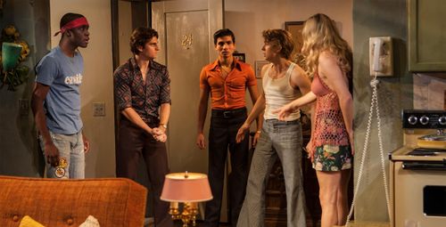 Moïse Morancy, Chloë Sevigny, Daniel Sovich, Christian DeMeo and David Levi in The New Group's production of Downtown Ra