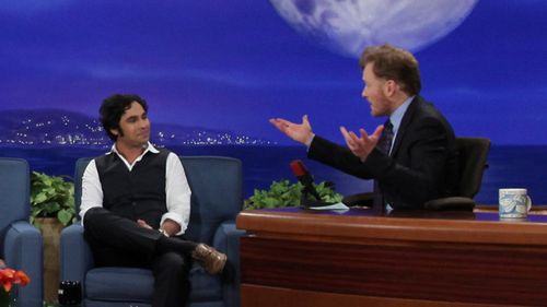 Conan O'Brien and Kunal Nayyar in Conan (2010)