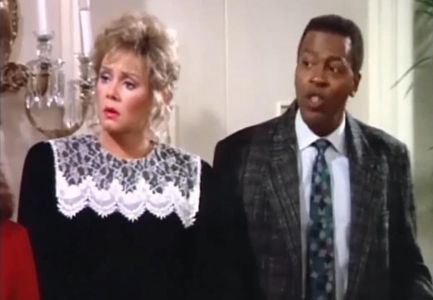 Jean Smart and Meshach Taylor in Designing Women (1986)