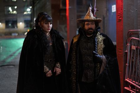 Matt Berry and Natasia Demetriou in What We Do in the Shadows (2019)