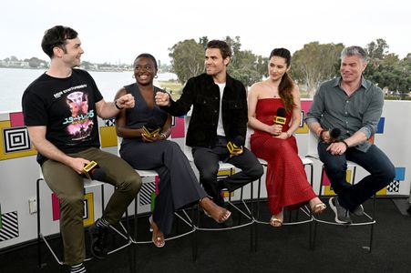 Anson Mount, Ethan Peck, Paul Wesley, Celia Rose Gooding, and Christina Chong at an event for Star Trek: Strange New Wor