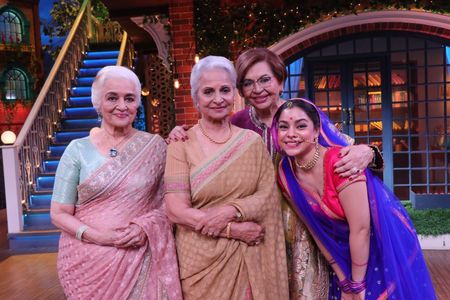 Helen, Asha Parekh, Waheeda Rehman, and Sumona Chakravarti in The Kapil Sharma Show: Old is Gold (2019)