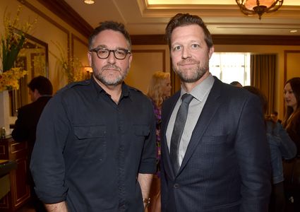 David Leitch and Colin Trevorrow at an event for The Book of Henry (2017)