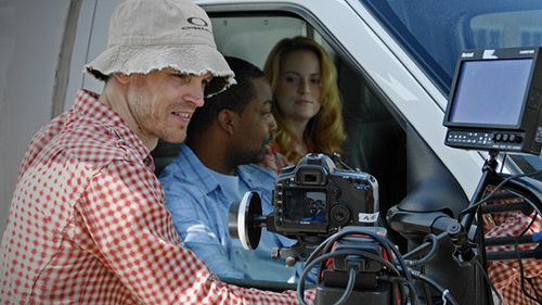 Quincy Harris, Michael Whitton, and Noelle Balfour in Exit Strategy (2012)