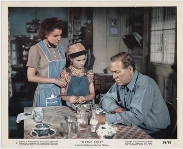 Ward Bond, Frances Dee, and Donna Corcoran in Gypsy Colt (1954)