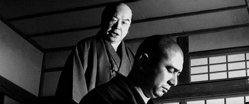 Shintarô Katsu and Eijirô Yanagi in The Tale of Zatoichi (1962)