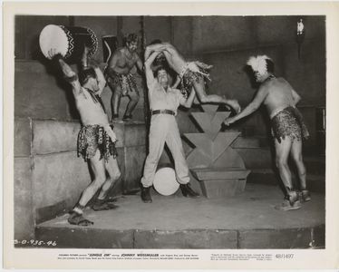 Eumenio Blanco, Chuck Hamilton, Tex Mooney, and Johnny Weissmuller in Jungle Jim (1948)