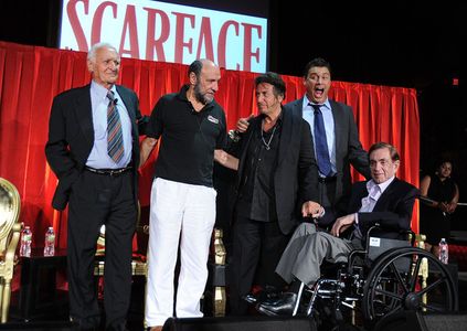 Al Pacino, F. Murray Abraham, Steven Bauer, Robert Loggia, and Martin Bregman at an event for Scarface (1983)