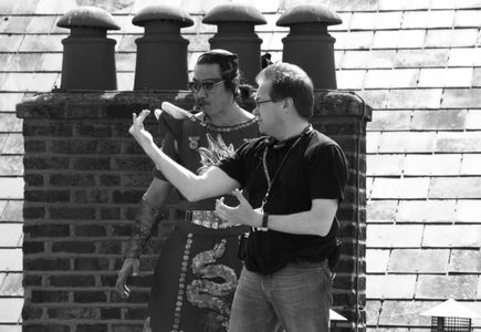 Jon East directing Benedict Wong in SPIRIT WARRIORS