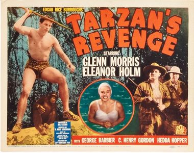 George Barbier, Eleanor Holm, Glenn Morris, and Joe Sawyer in Tarzan's Revenge (1938)