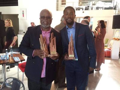 Atandwa Kani and John Kani, for winning the Best Actor & Best Director/Producer awards respectively for SIZWE BANZI IS D
