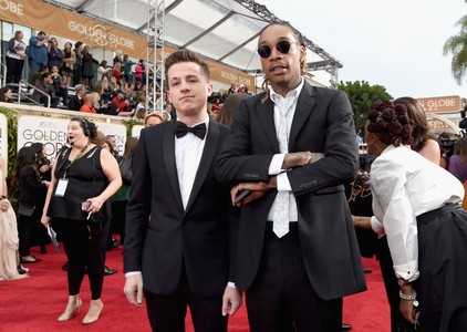 Wiz Khalifa and Charlie Puth at an event for 73rd Golden Globe Awards (2016)