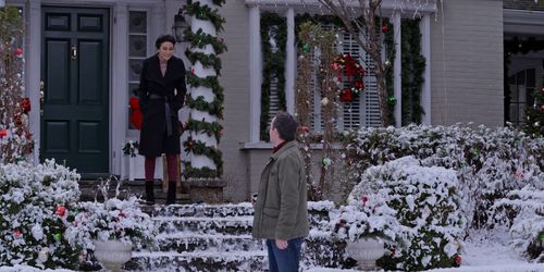 Emmanuelle Chriqui and Jean-Michel Le Gal in The Knight Before Christmas (2019)