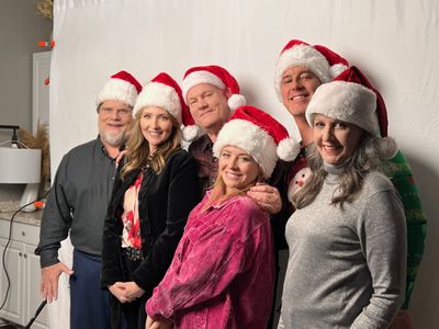Cast of Grumpy Old Santa - with Kevin Farley, Glenn Morshower, Brooke Lyons, Kimberly Gail Williams and David Ford