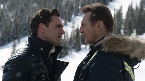 Liam Neeson and Tom Bateman in Cold Pursuit (2019)