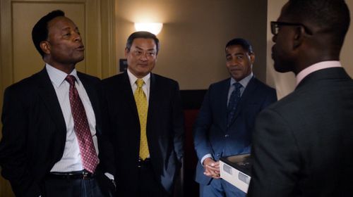 William Allen Young, Sterling K. Brown, Tom Yi, and Merrick McCartha in This Is Us: The Club (2019)