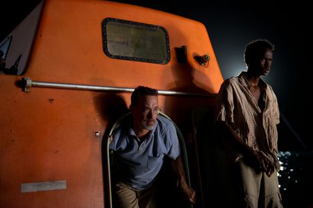 Tom Hanks and Barkhad Abdirahman in Captain Phillips (2013)