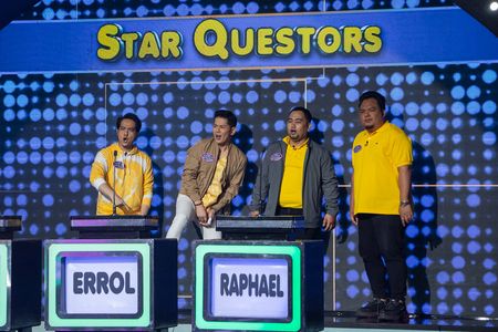 Hero Angeles, Errol Abalayan, Joseph Bitangcol, and Raphael Martinez in Family Feud Philippines (2022)