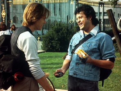 Kevin Bacon and Paul Rodriguez in Quicksilver (1986)