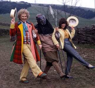 British Actor Colin Baker Who Plays The Doctor In The Bbc Television Series Dr Who. Pictured Here With His Assistant Per