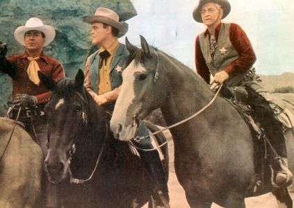 Johnny Mack Brown, Bob McElroy, and John Merton in Man from Sonora (1951)