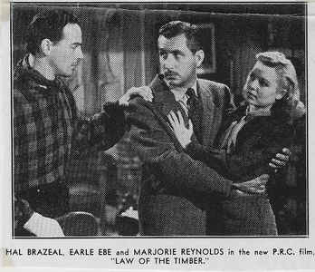 Hal Brazeale, Earl Eby, and Marjorie Reynolds in Law of the Timber (1941)