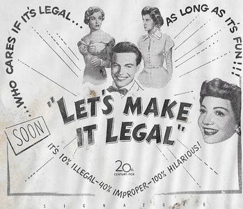 Marilyn Monroe, Claudette Colbert, Robert Wagner, and Barbara Bates in Let's Make It Legal (1951)