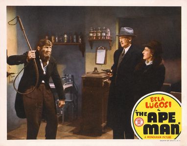 Bela Lugosi, Henry Hall, and Minerva Urecal in The Ape Man (1943)