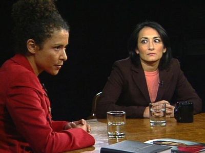 Mariane Pearl and Asra Q. Nomani in Charlie Rose (1991)