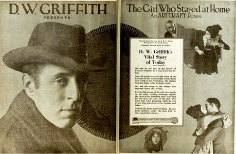 D.W. Griffith, Richard Barthelmess, Carol Dempster, and Adolph Lestina in The Girl Who Stayed at Home (1919)