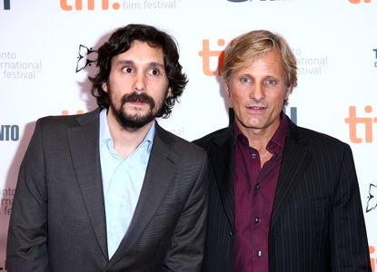 Viggo Mortensen and Lisandro Alonso at an event for Jauja (2014)