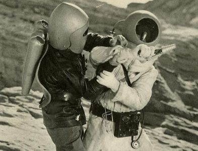 Sam Sebby and George D. Wallace in Radar Men from the Moon (1952)
