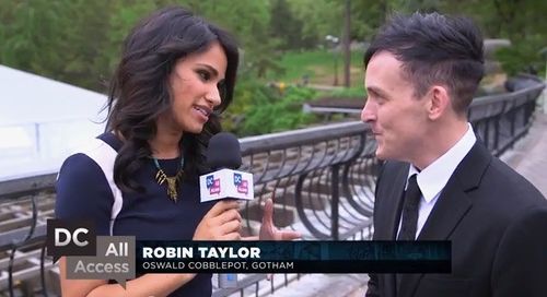 Robin Lord Taylor and Tiffany Smith in DC All Access (2013)
