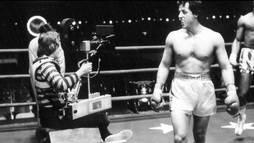 Sylvester Stallone and Garrett Brown in Rocky (1976)