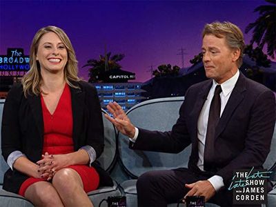 Greg Kinnear and Katie Hill in The Late Late Show with James Corden (2015)