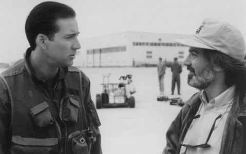 Nicolas Cage and David Green in Fire Birds (1990)